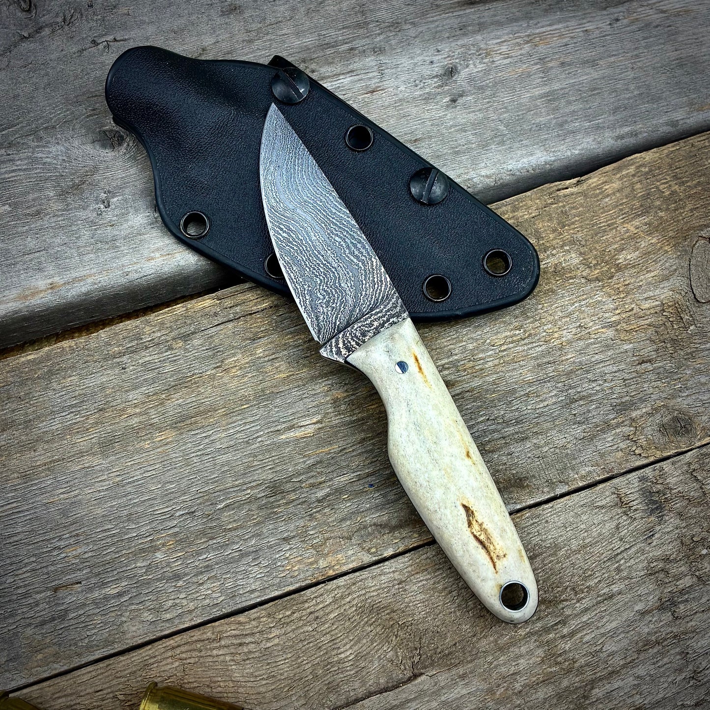 Damascus EDC Maple Burl Handle