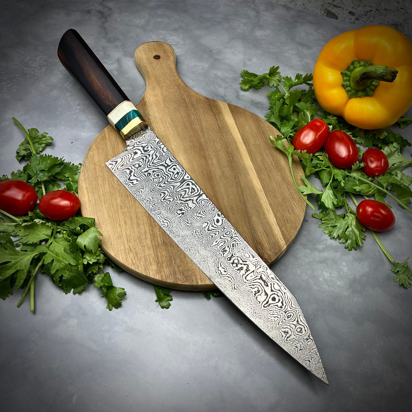 Damascus Japanese Kiritsuke