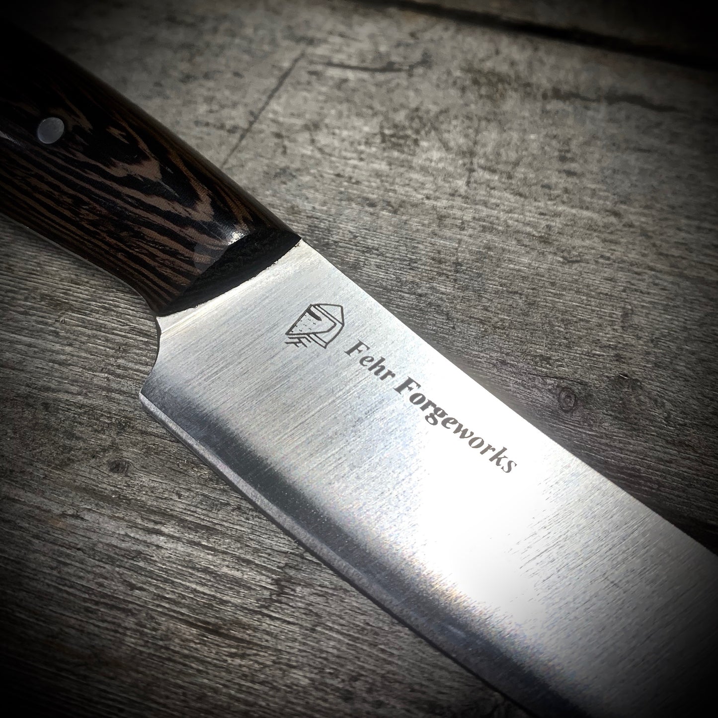 Local Hand Forged Japanese Chef And Paring Knife, Made in Winnipeg Manitoba from High Carbon Stainless Steel by Blacksmith Graeson Fehr