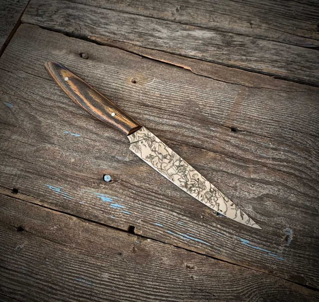 Mustard Patina Steak Knife