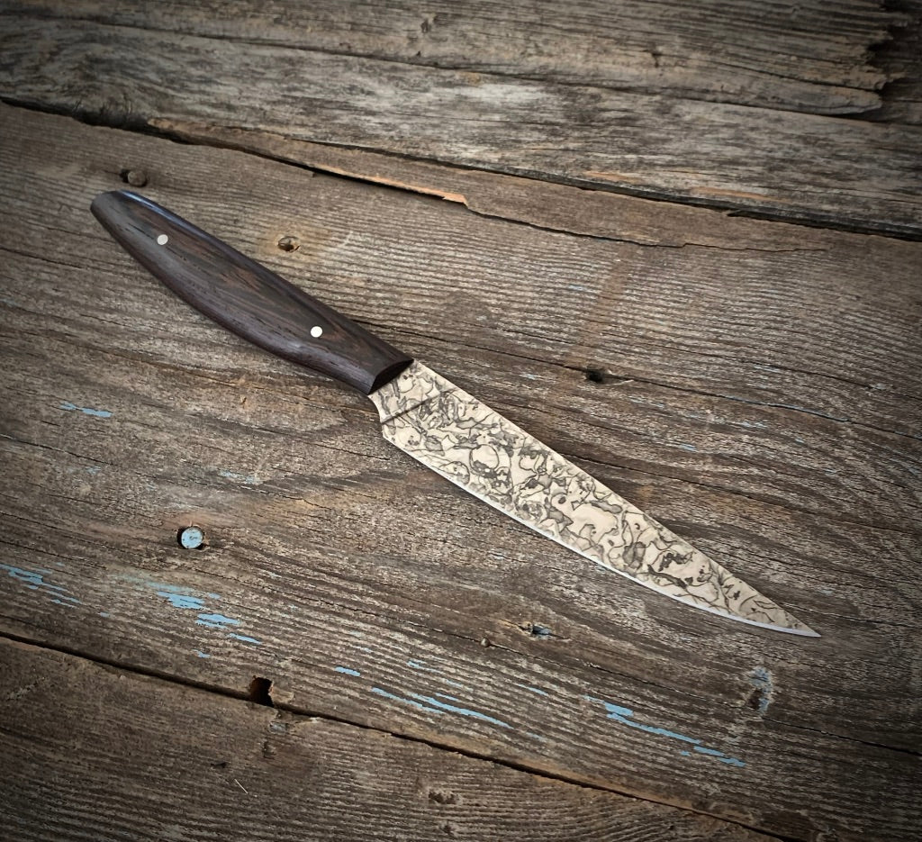 Mustard Patina Steak Knife