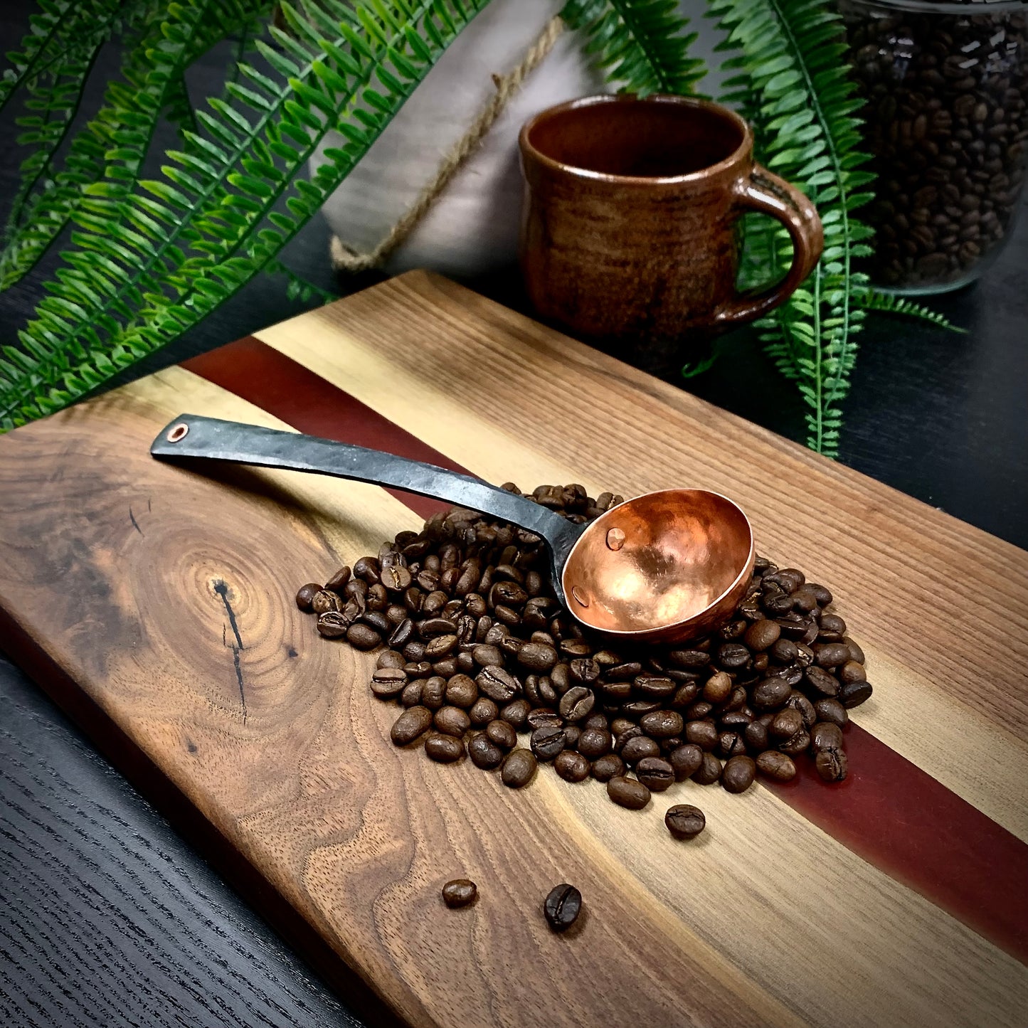 Hand Forged Copper & Steel Coffee Scoop (2 Tablespoon)