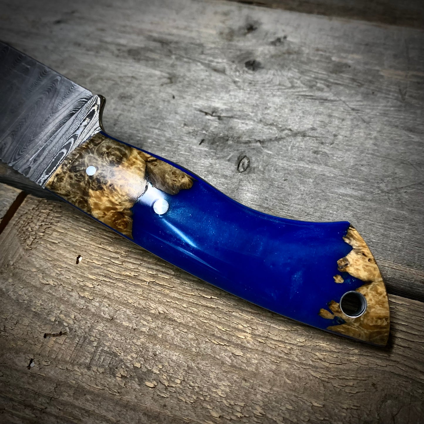 Damascus Auxiliary V2 Manitoba Maple Burl