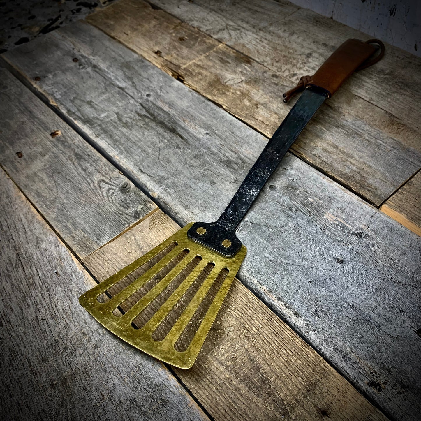 Hand Forged Brass & Steel BBQ Flipper