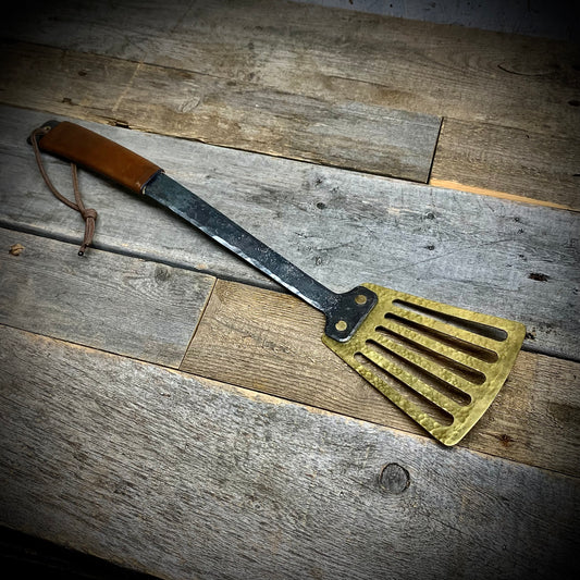 Hand Forged Brass & Steel BBQ Flipper