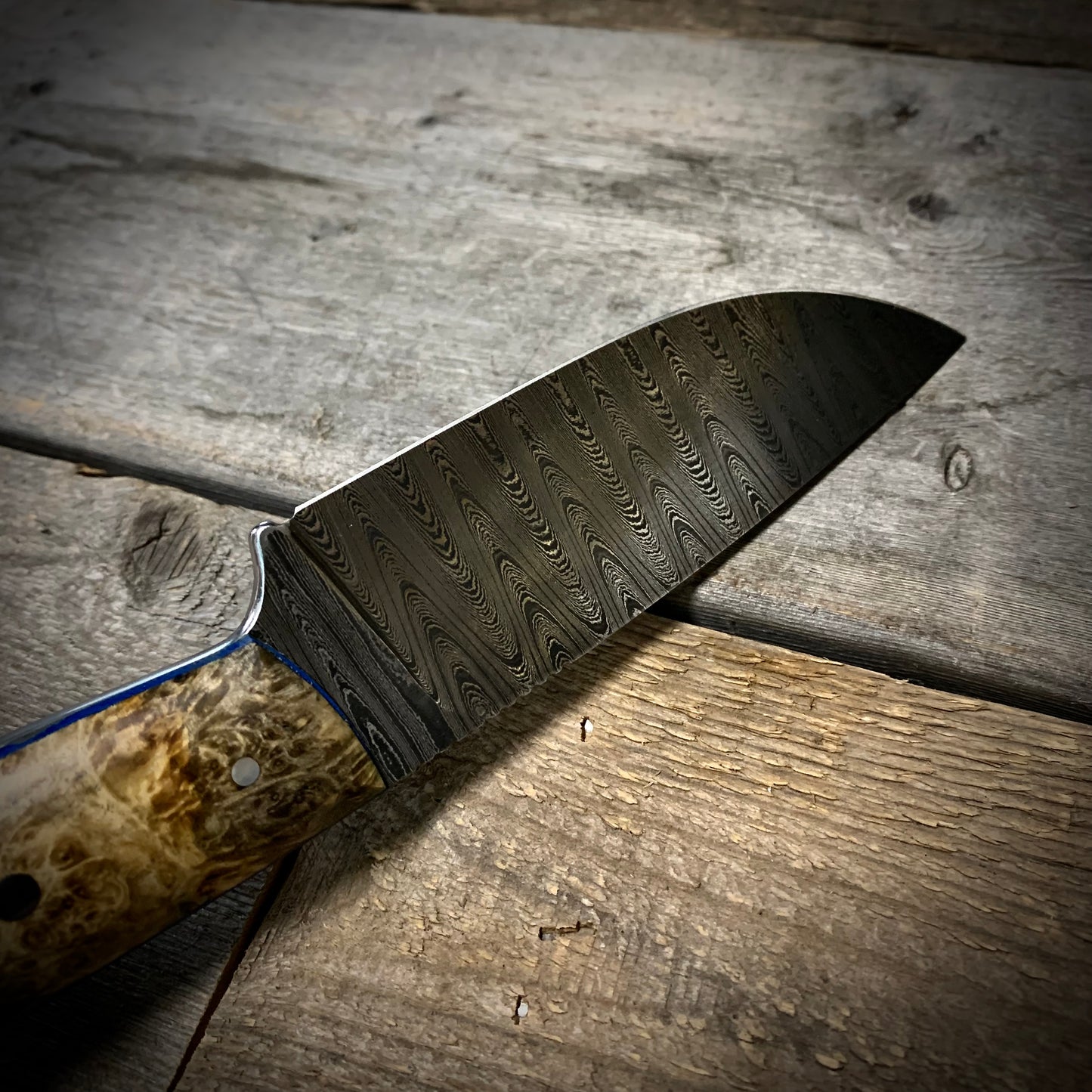 Damascus Auxiliary V2 Manitoba Maple Burl