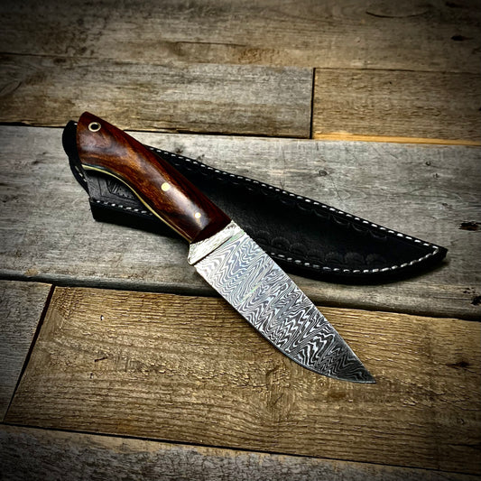 Damascus Auxiliary V2 Desert Ironwood Handle