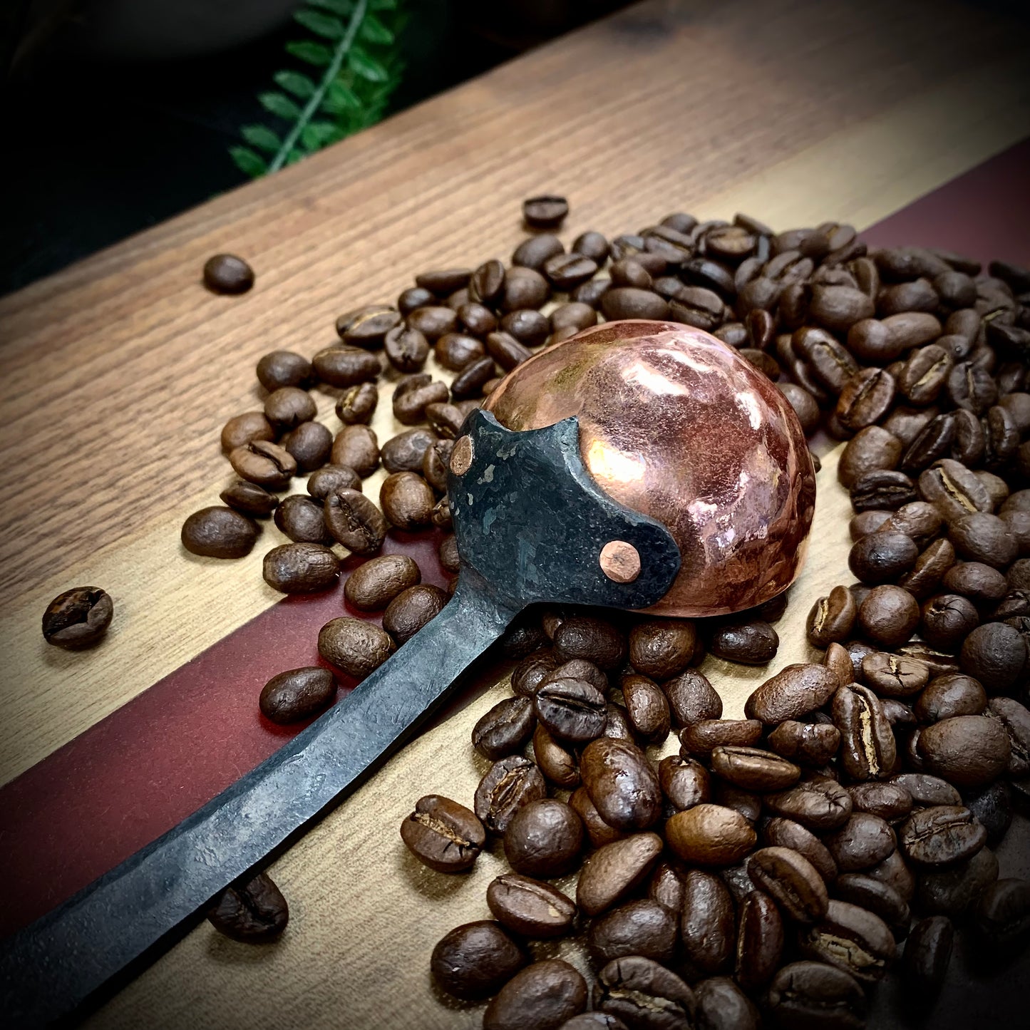 Hand Forged Copper & Steel Coffee Scoop (2 Tablespoon)