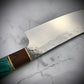 Japanese Santoku - Live Edge Maple Handle - Forged AEB-L Stainless