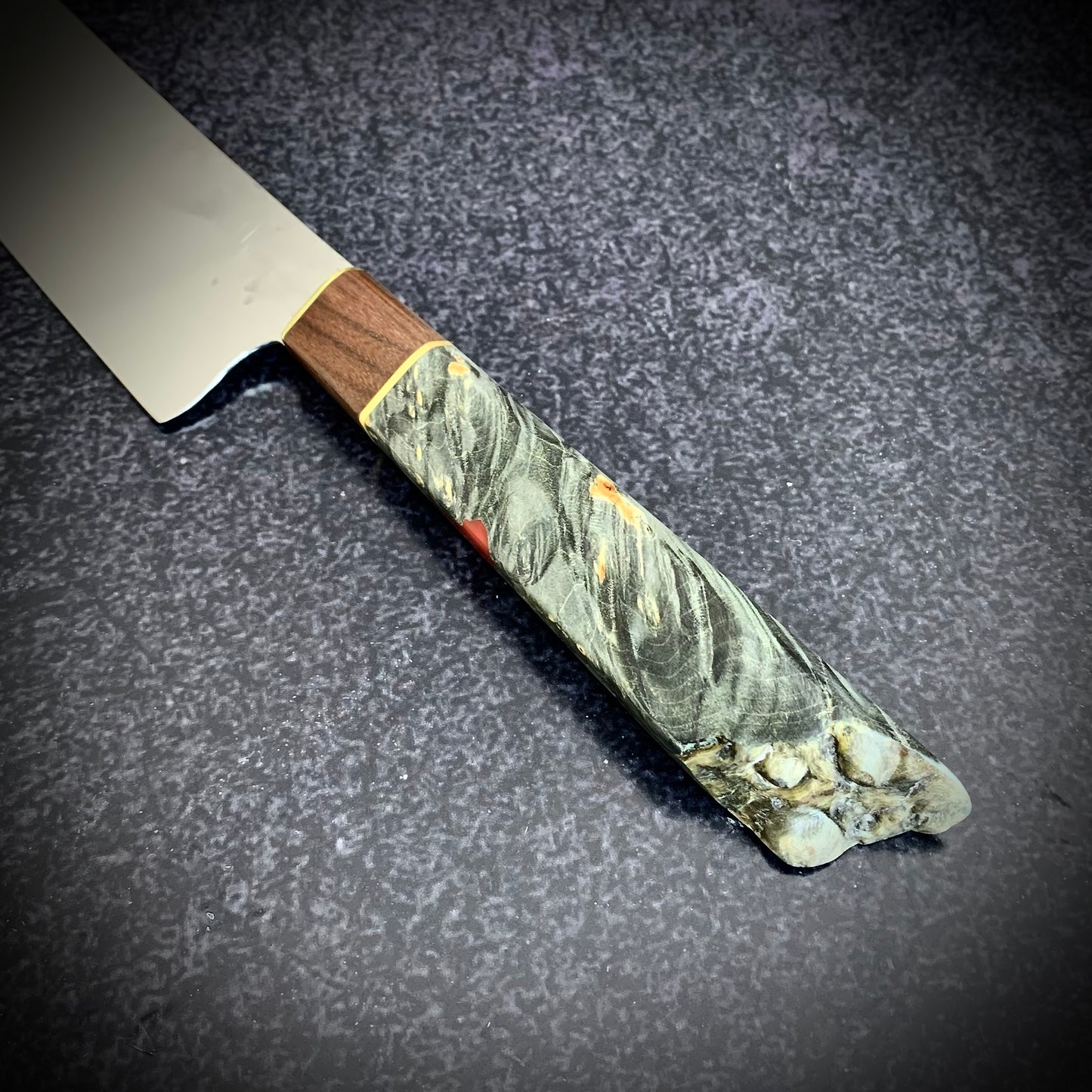 Japanese Bunka - Live Edge Maple Handle - Forged AEB-L Stainless