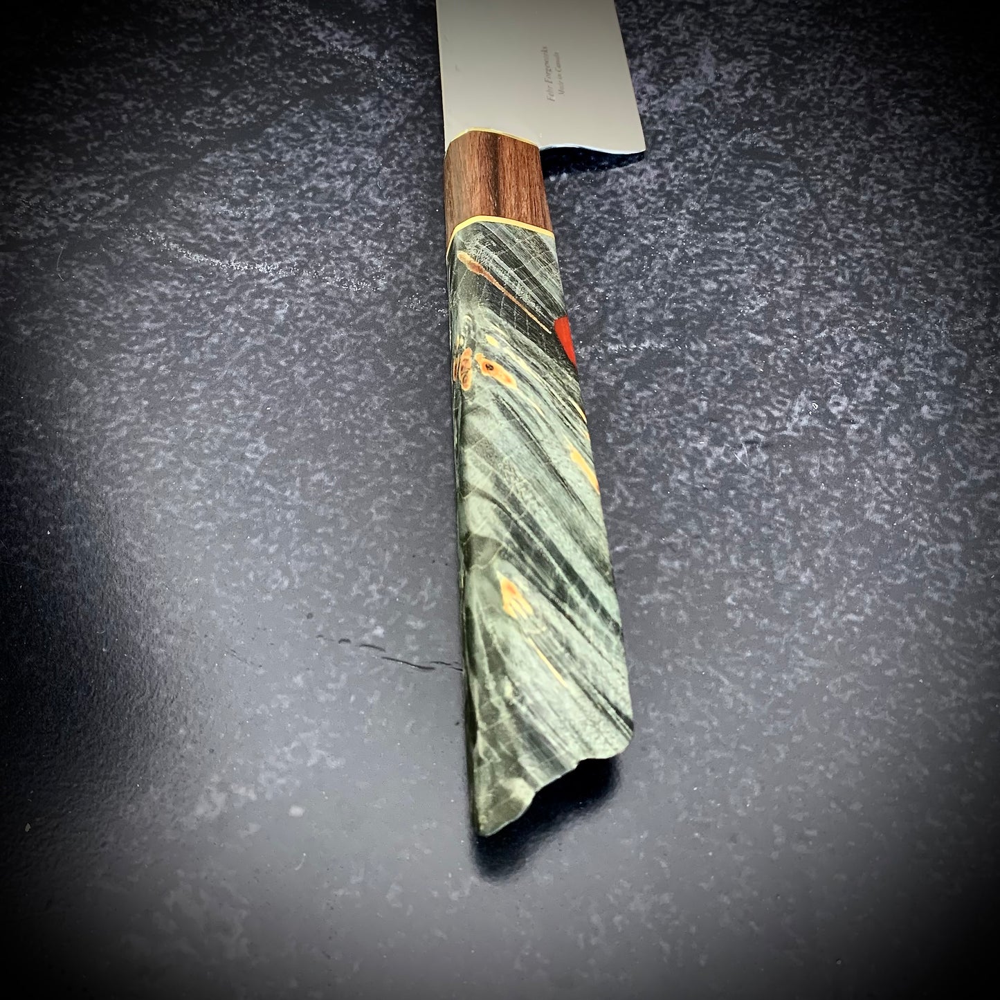 Japanese Bunka - Live Edge Maple Handle - Forged AEB-L Stainless