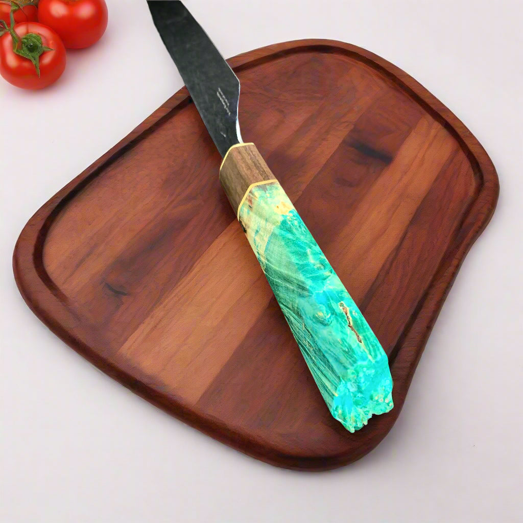 Japanese Kiritsuke - Live Edge Wa Handle - Forged AEB-L Stainless