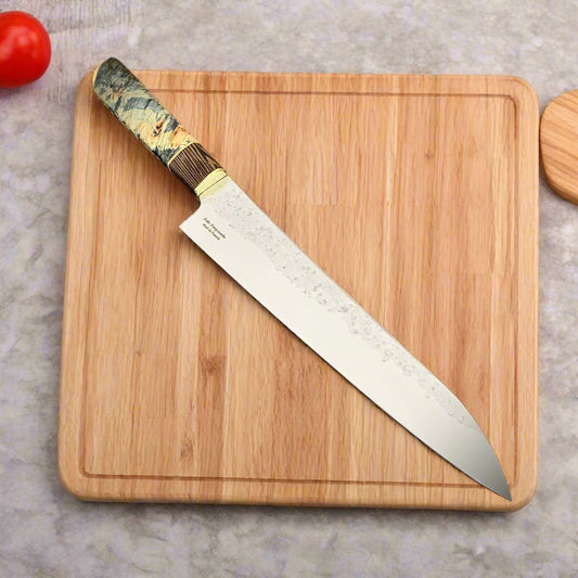 Japanese Gyuto - Black Maple Wa Handle - Forged AEB-L Stainless