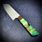Japanese Santoku - Green Maple Handle - Forged AEB-L Stainless