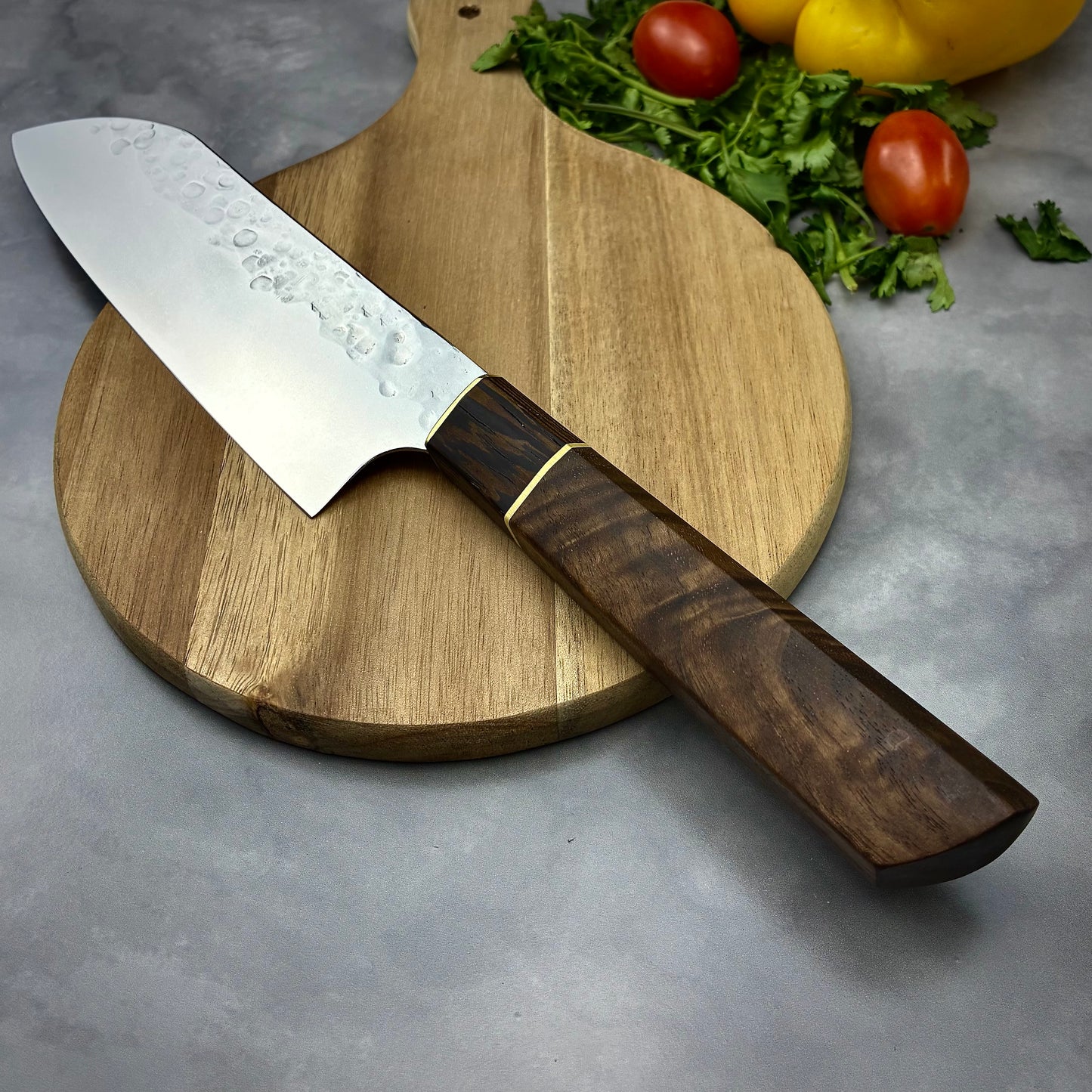 Japanese Santoku - Wa Handle - Forged AEB-L Stainless