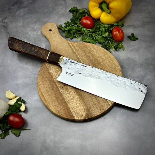 Japanese Nakiri - Walnut Wa Handle - Forged AEB-L Stainless