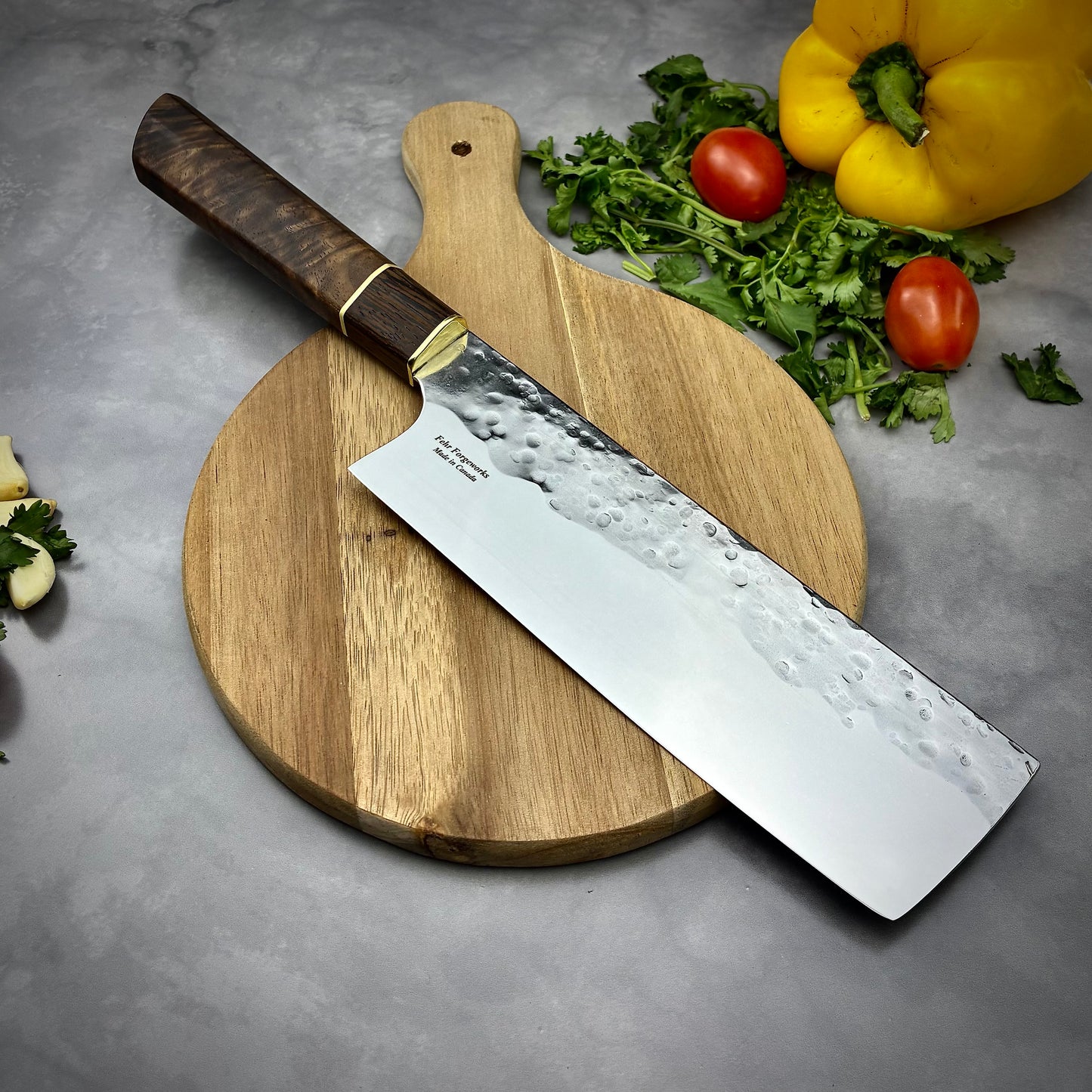 Japanese Nakiri - Wa Handle - Forged AEB-L Stainless