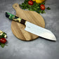 Japanese Santoku - Green Maple Handle - Forged AEB-L Stainless