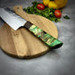 Japanese Santoku - Green Maple Handle - Forged AEB-L Stainless