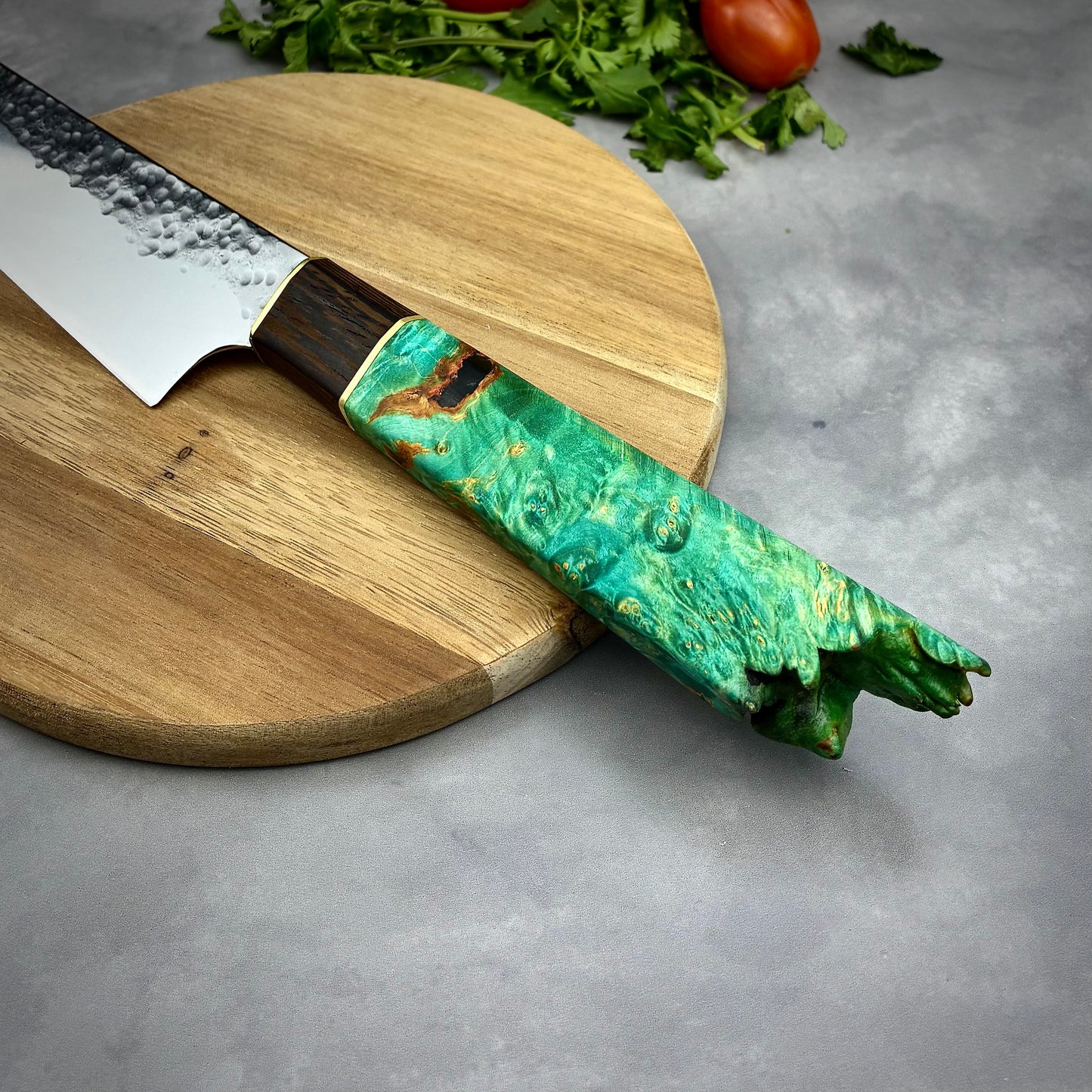 Japanese Gyuto - Live Edge Wa Handle - Forged AEB-L Stainless