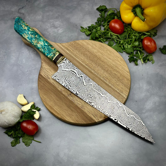 Damascus Japanese Kiritsuke