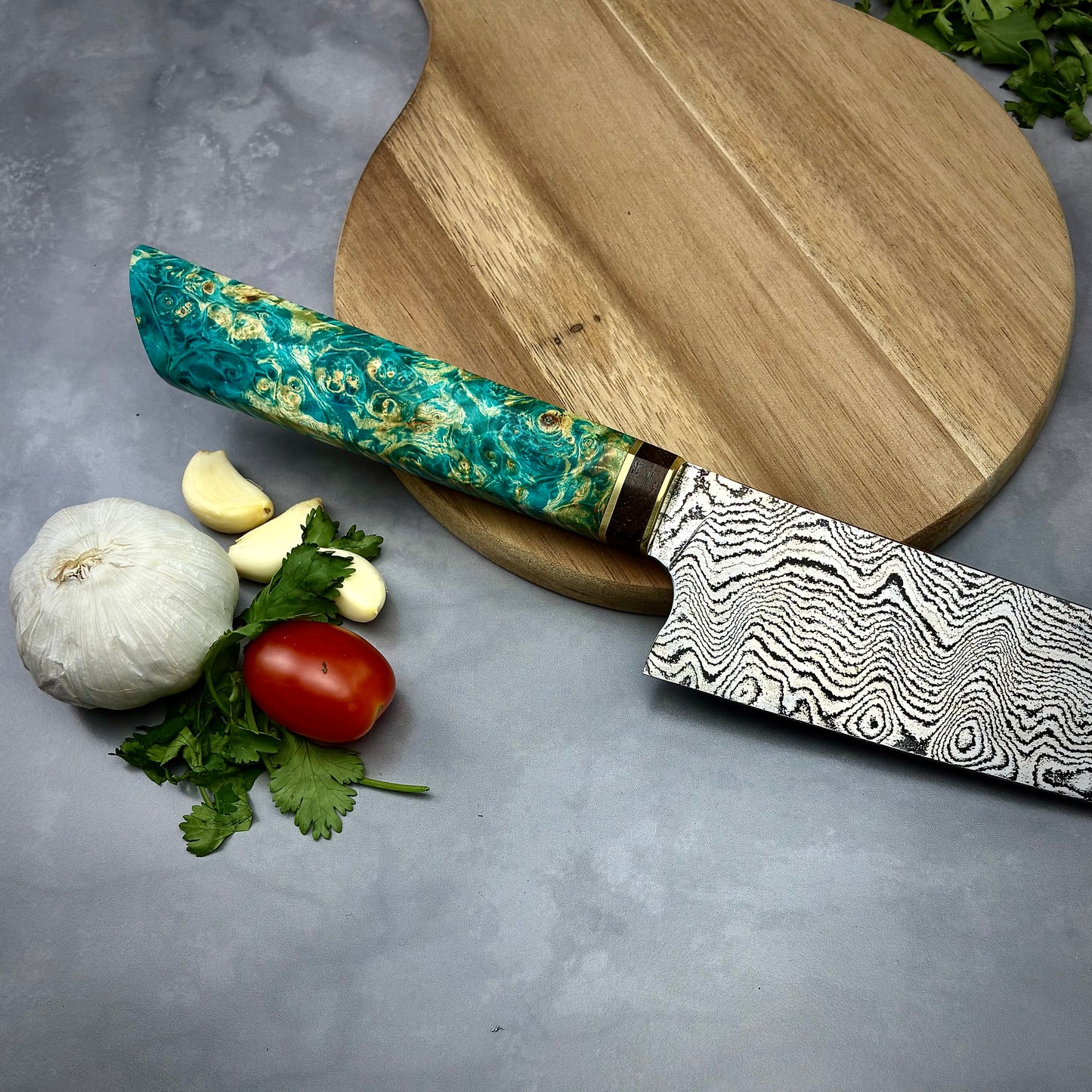 Damascus Japanese Kiritsuke
