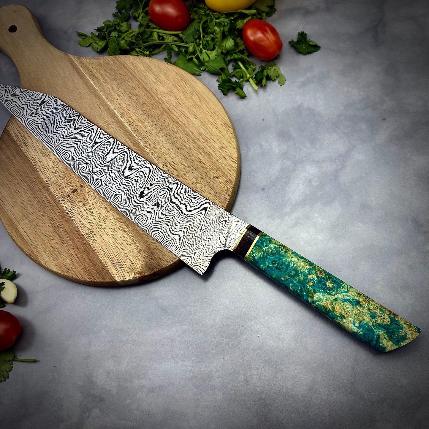 Damascus Japanese Kiritsuke