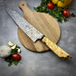 Damascus Japanese Kiritsuke - Live Edge Maple Burl Handle