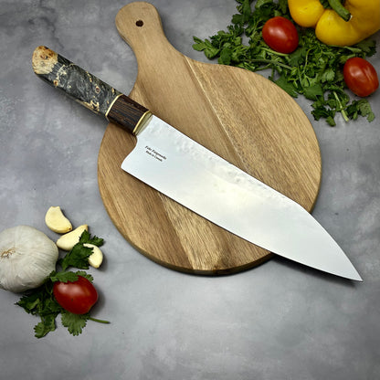 Japanese Bunka - Maple Burl Handle - Forged AEB-L Stainless