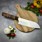 Japanese Santoku - Live Edge Maple Burl - Forged AEB-L Stainless
