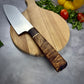 Japanese Santoku - Live Edge Maple Burl - Forged AEB-L Stainless
