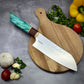 Japanese Santoku - Live Edge Maple Handle - Forged AEB-L Stainless
