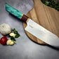 Japanese Santoku - Live Edge Maple Handle - Forged AEB-L Stainless