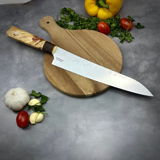 Japanese Gyuto - Live Edge Wa Handle - Forged AEB-L Stainless
