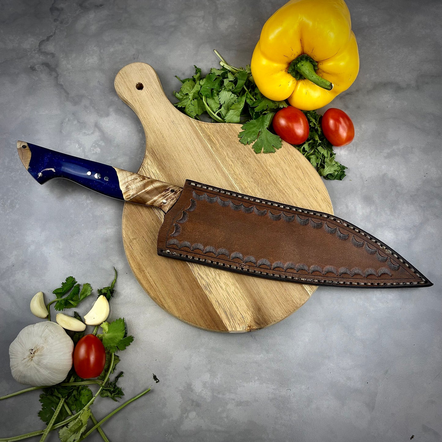 Bunka Leather Sheath - Western Style Handle