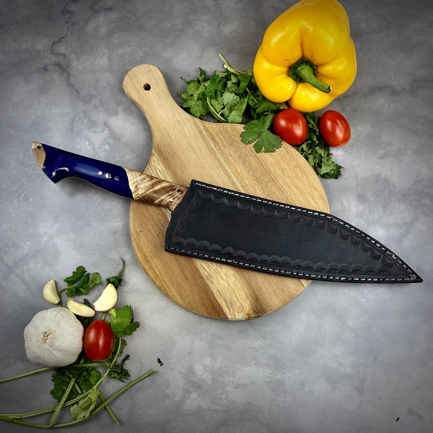 Bunka Leather Sheath - Western Style Handle