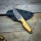 Damascus EDC Maple Burl Handle