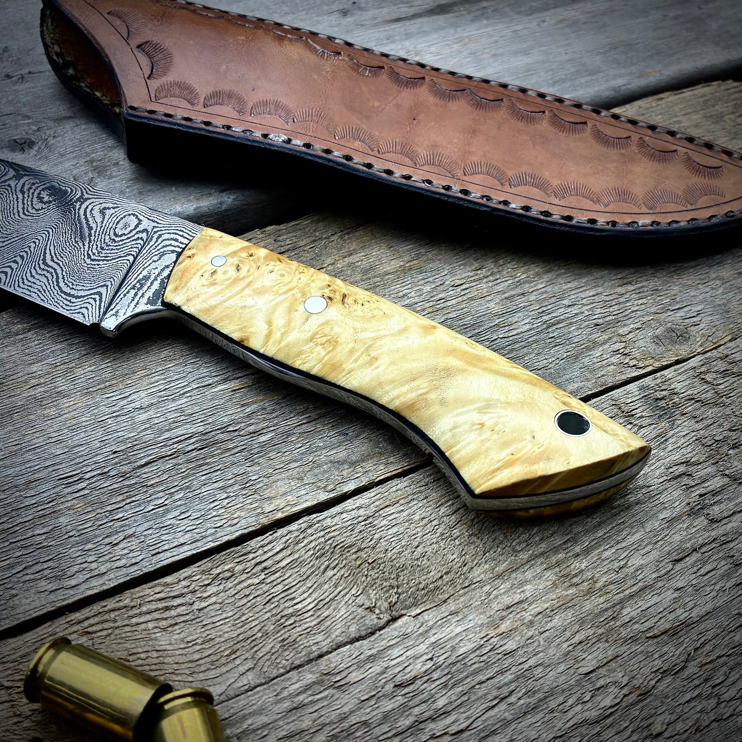 Damascus Auxiliary V2 Manitoba Maple Burl