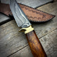 Damascus Hunter Desert Ironwood Burl Handle