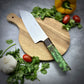 Japanese Santoku - Live Edge Maple Handle - Forged AEB-L Stainless