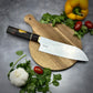 Japanese Santoku - Live Edge Maple Handle - Forged AEB-L Stainless