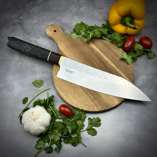 Japanese Bunka - Live Edge Maple Handle - Forged AEB-L Stainless