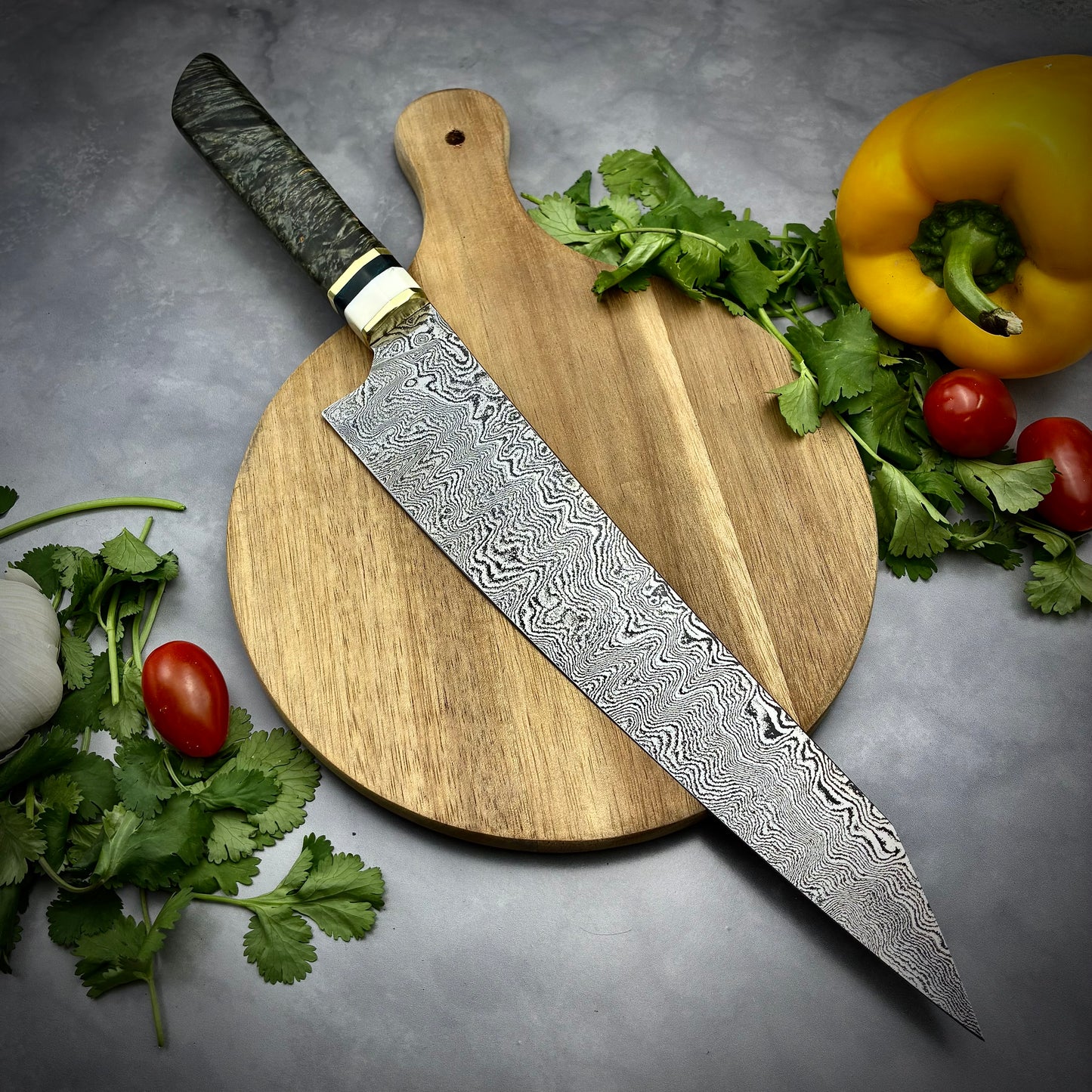 Damascus Japanese Kiritsuke