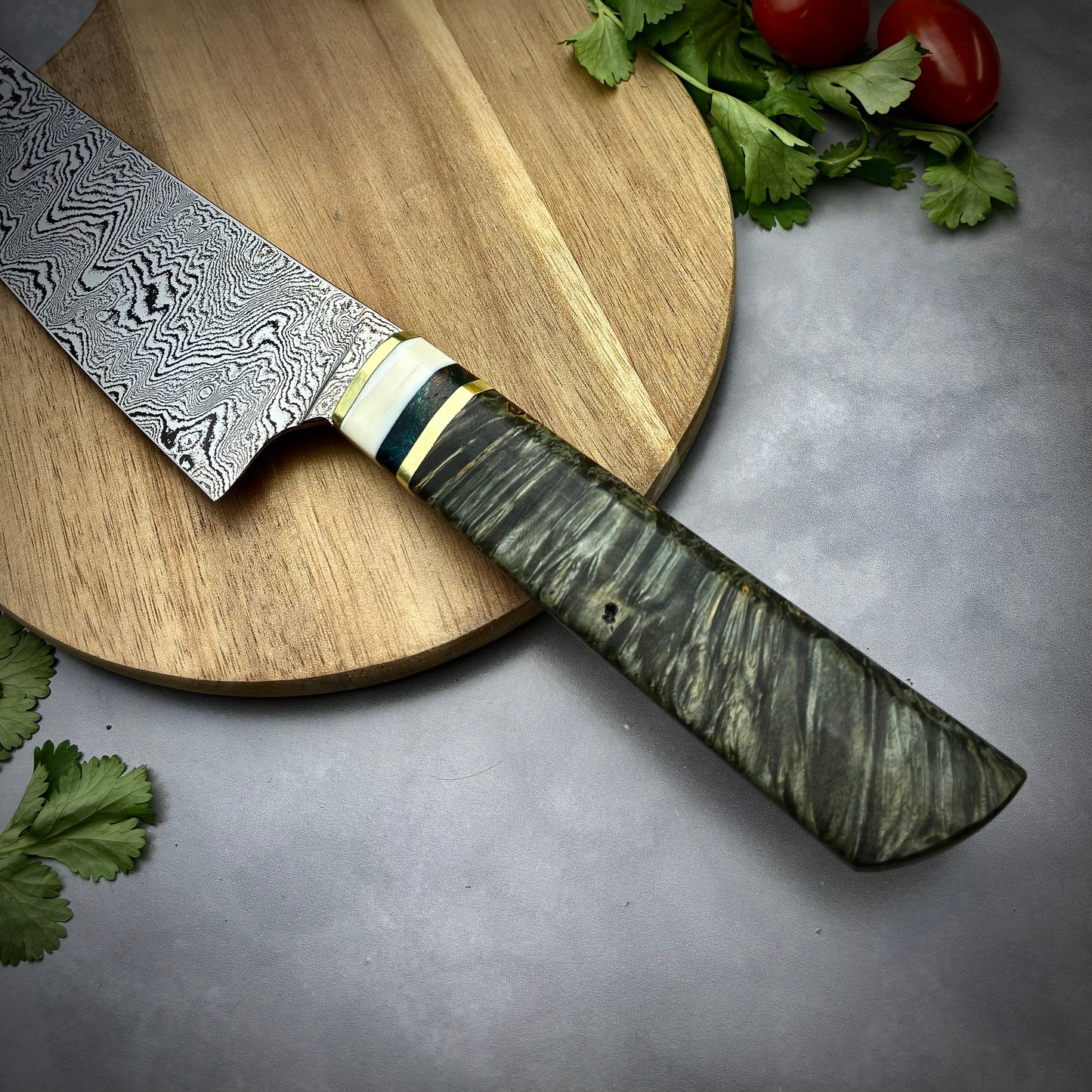 Damascus Japanese Kiritsuke