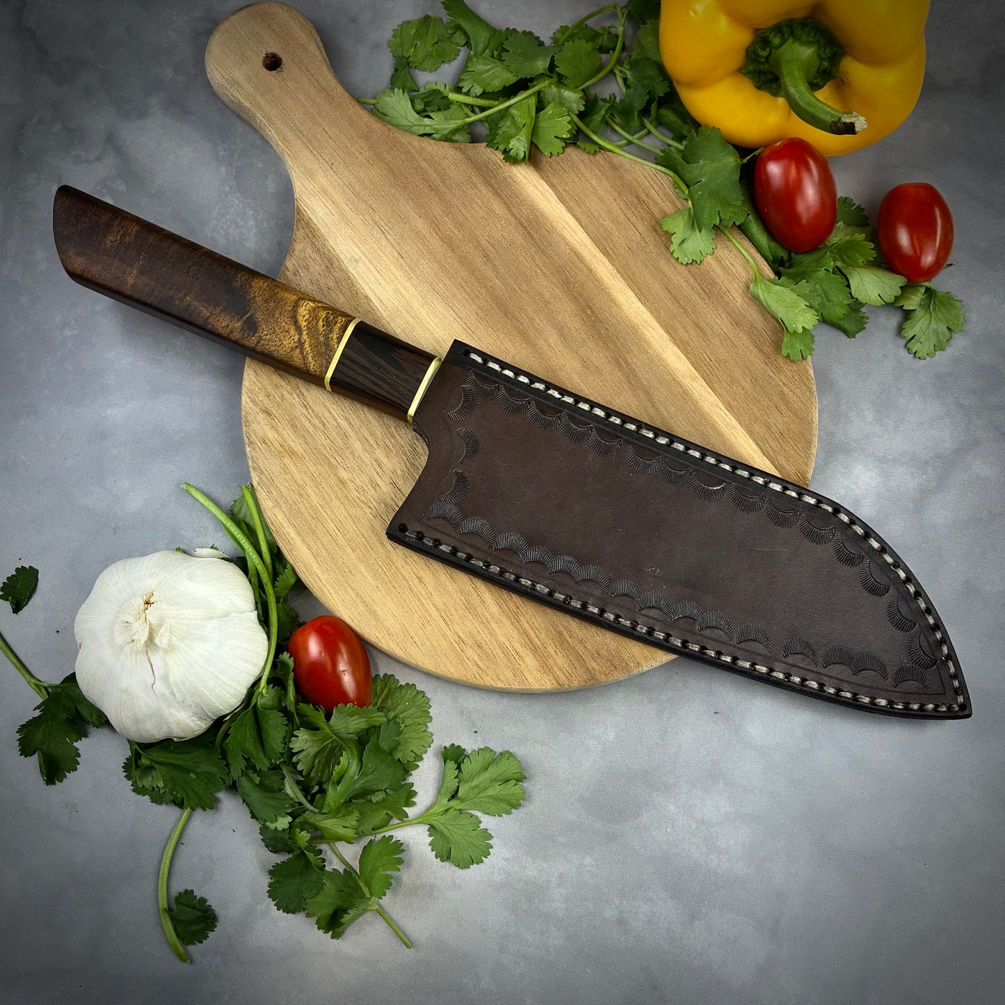 Japanese Santoku - Forged High Carbon Steel