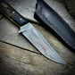 Damascus Hunter with Maple Burl and Mammoth Tusk Handle