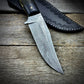 Damascus Hunter with Maple Burl and Mammoth Tusk Handle