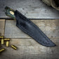 Damascus Hunter with Maple Burl and Mammoth Tusk Handle
