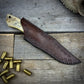 Damascus Hunter with Antler Handle