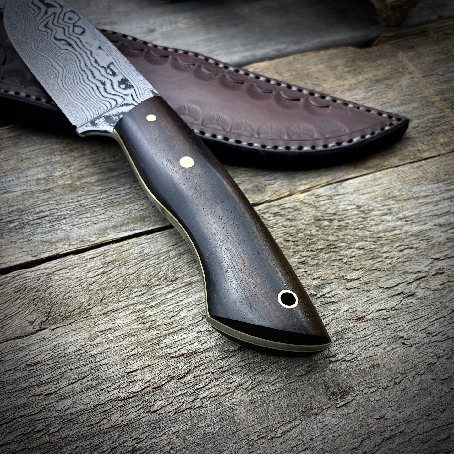 Damascus Auxiliary V2 Makassar Ebony